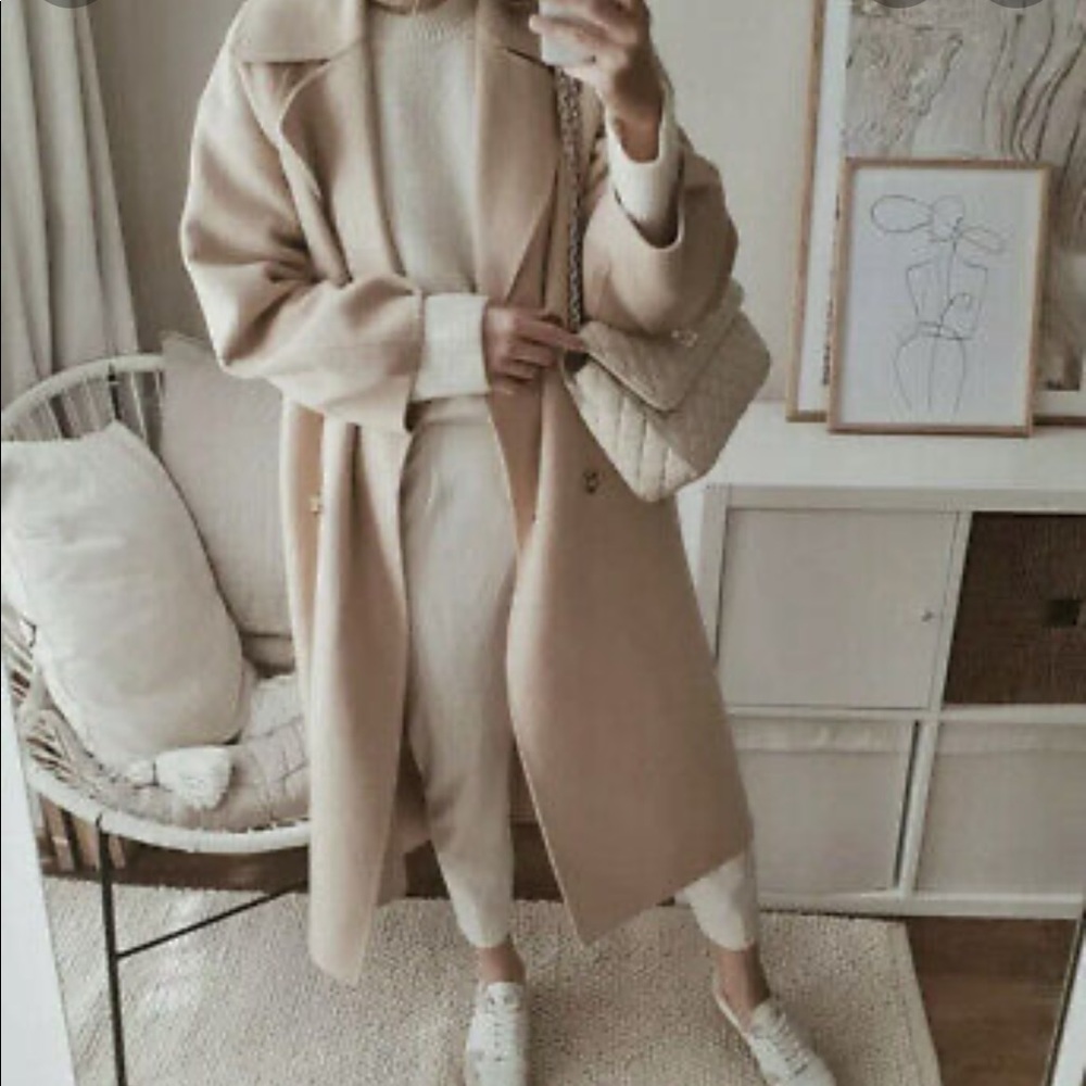 Zara Beige “Wool” Coat